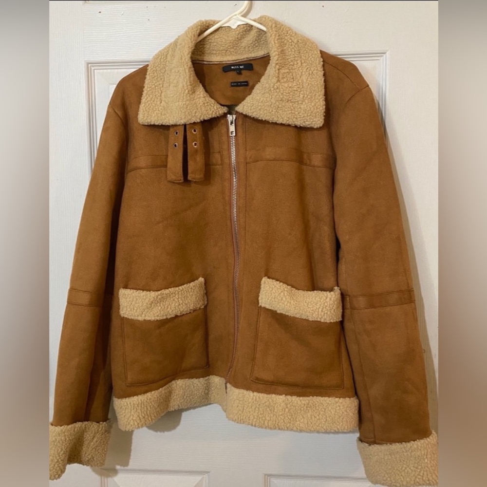 Miss Me Sherpa Lined Jacket 
Large